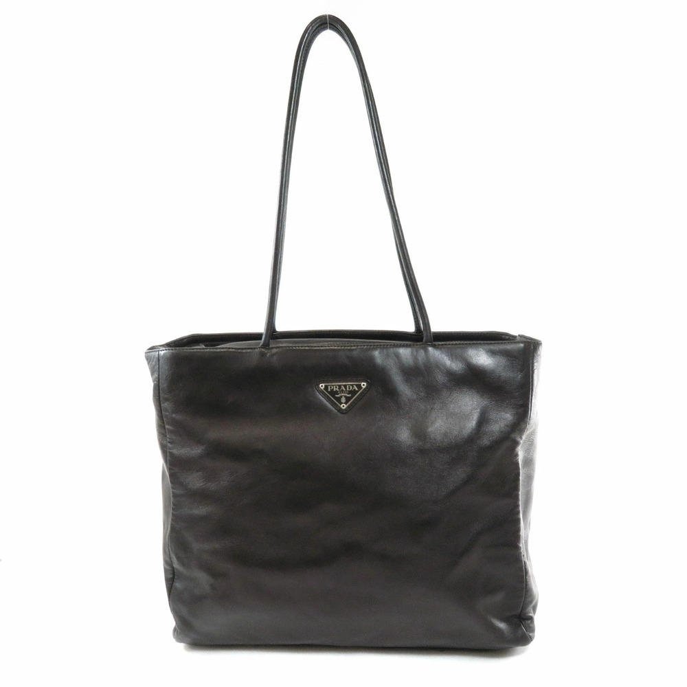 Prada Logo Plate Tote Bag Lambskin - Picture 11 of 11